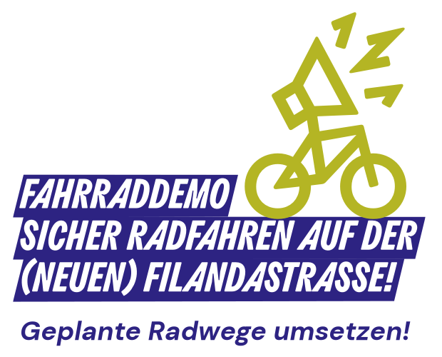 Demo für Radwege an der Filandastraße und Neuen Filandastraße